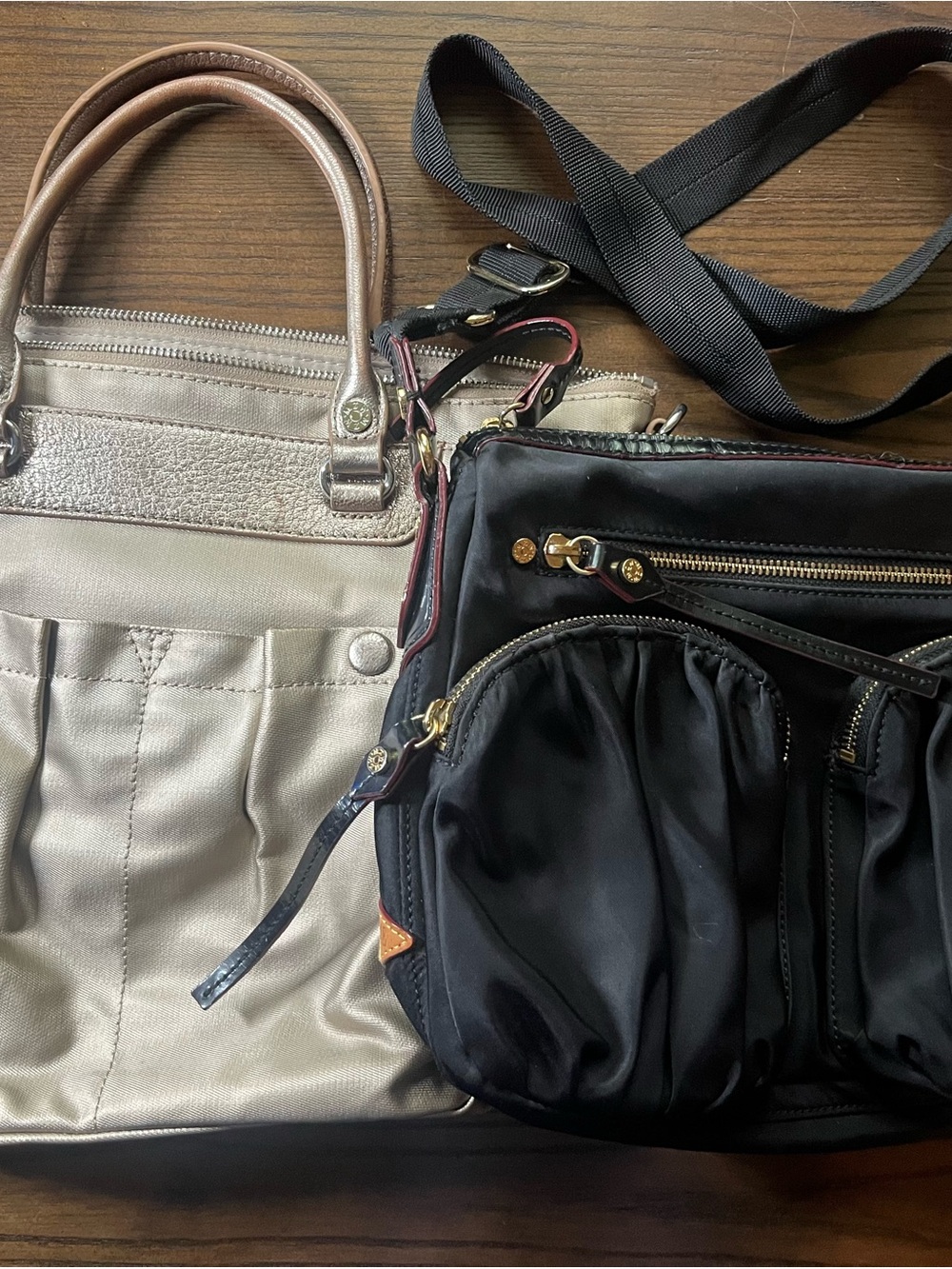 Set of 2 Like New MZ Wallace Mayfair Satchel & Paige Crossbody